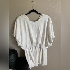 NWOT Grey Lab white jersey romper M